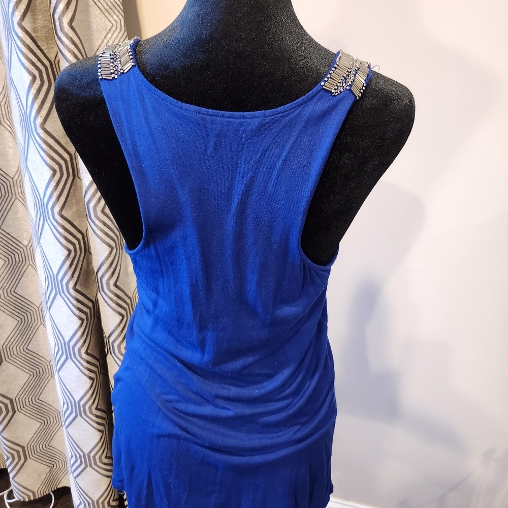 A/X Armani Exchange Blue with beaded strap tank top 💙